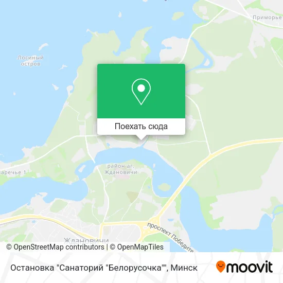 Карта Остановка "Санаторий "Белорусочка""