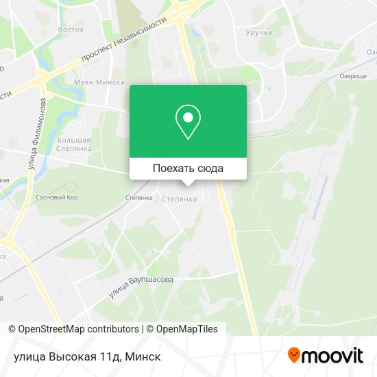 Карта улица Высокая 11д