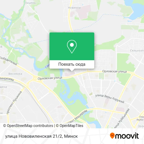 Карта улица Нововиленская 21/2