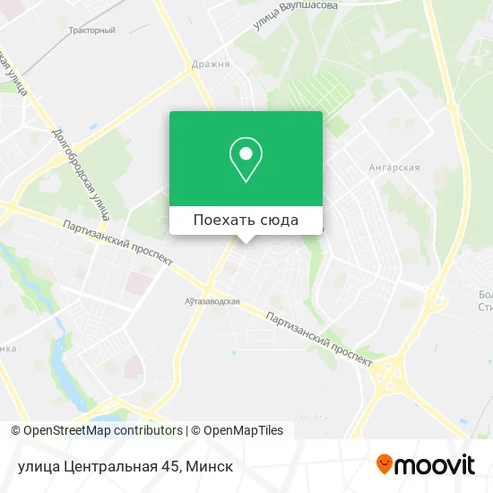 Карта улица Центральная 45