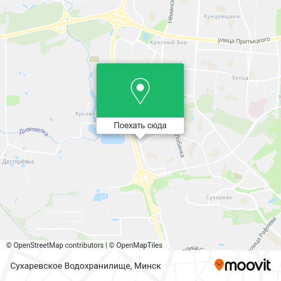Карта Сухаревское Водохранилище