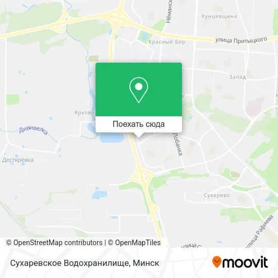 Карта Сухаревское Водохранилище