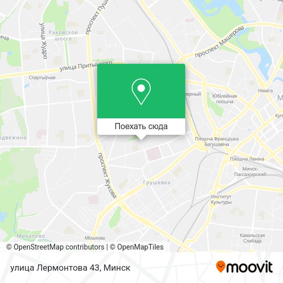 Карта улица Лермонтова 43