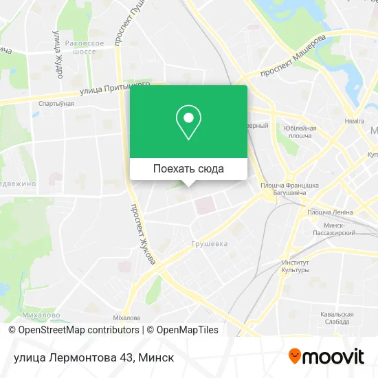 Карта улица Лермонтова 43