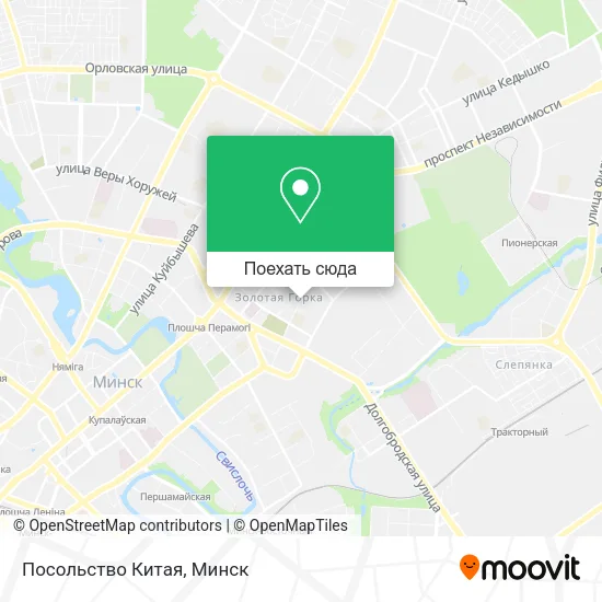 Карта Посольство Китая