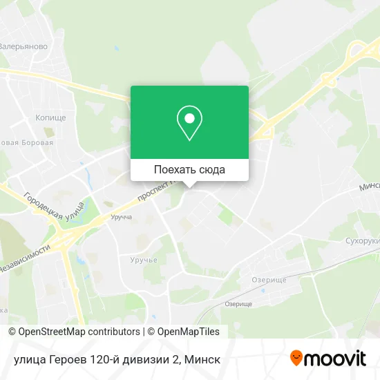 Карта улица Героев 120-й дивизии 2