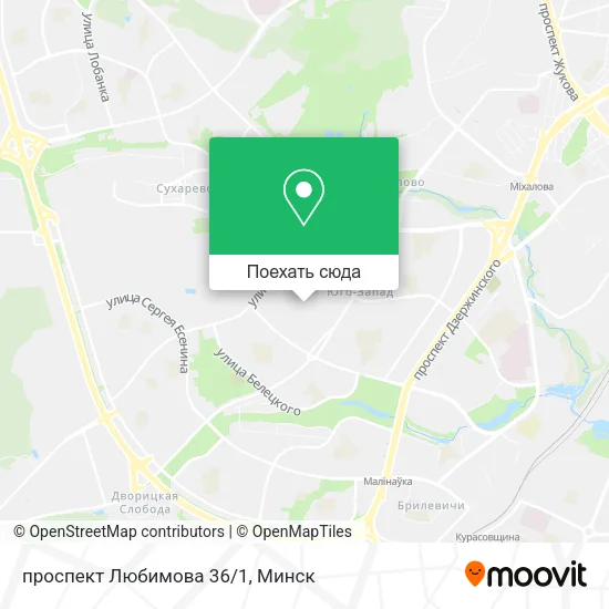 Карта проспект Любимова 36/1