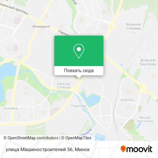Карта улица Машиностроителей 56