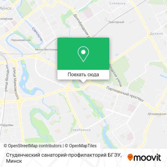 Карта Студенческий санаторий-профилакторий БГЭУ