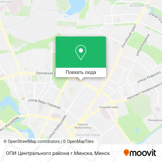 Карта ОПИ Центрального района г.Минска
