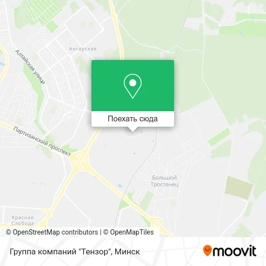 Карта Группа компаний "Тензор"