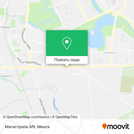 Карта Магистраль М9
