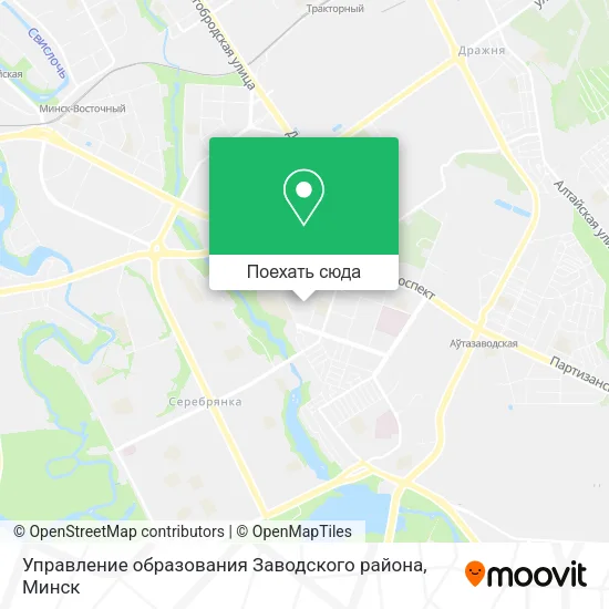 Карта Управление образования Заводского района