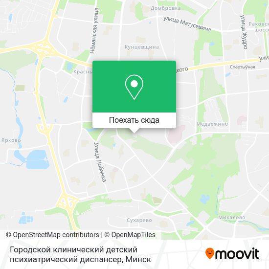Карта Городской клинический детский психиатрический  диспансер