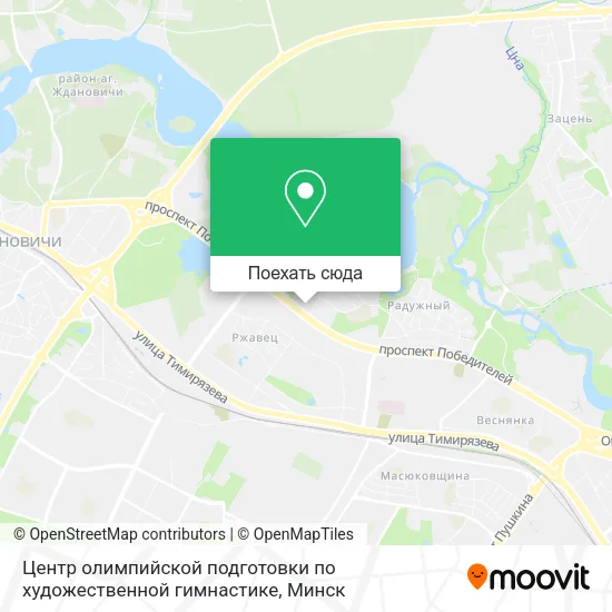 Карта Центр олимпийской подготовки по художественной гимнастике