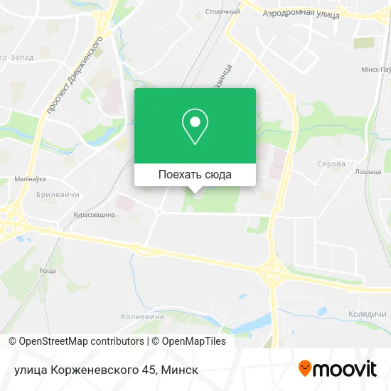 Карта улица Корженевского 45