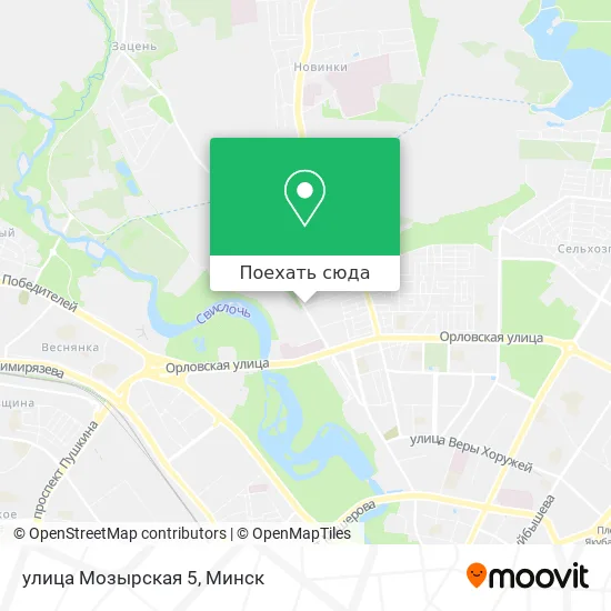 Карта улица Мозырская 5