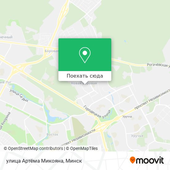 Карта улица Артёма Микояна