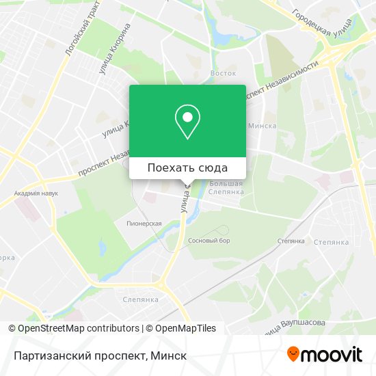 Карта Партизанский проспект