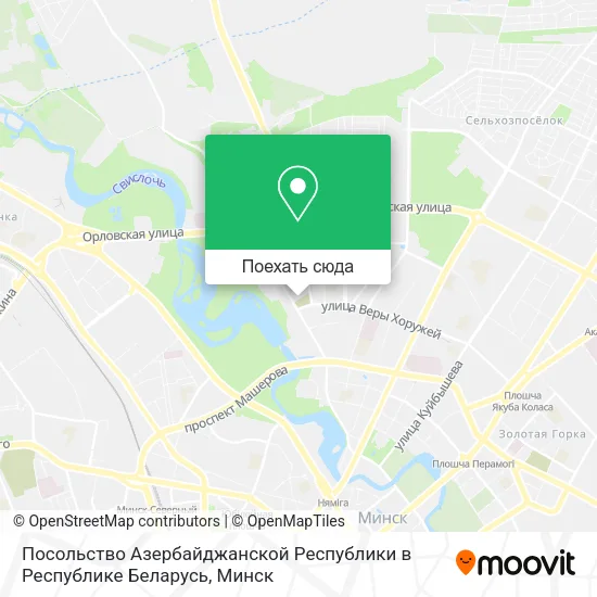Карта Посольство Азербайджанской Республики в Республике Беларусь
