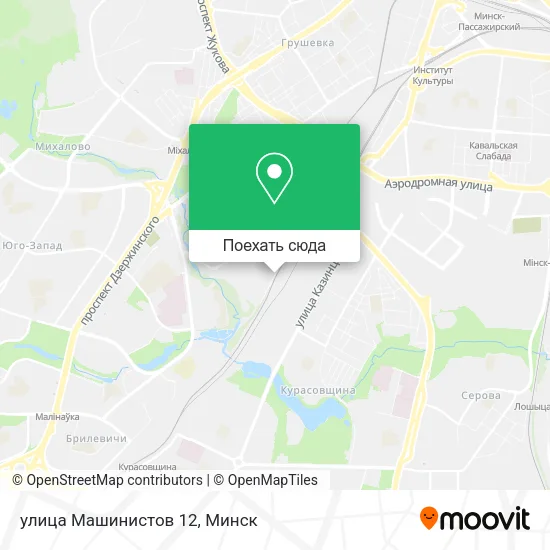 Карта улица Машинистов 12