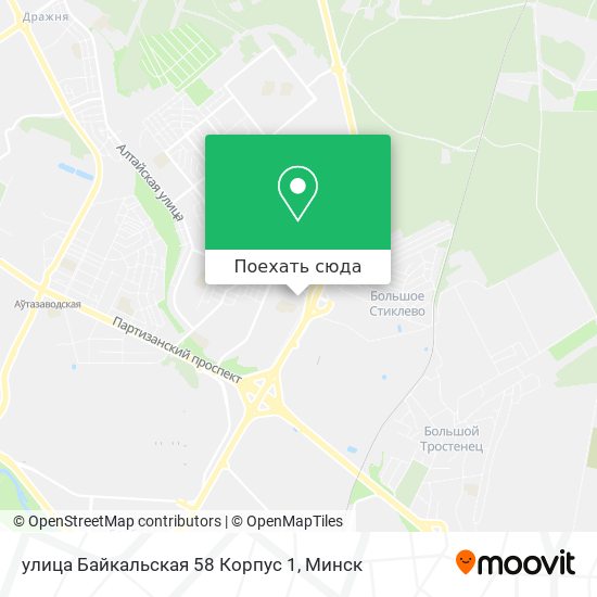 Карта улица Байкальская 58 Корпус 1