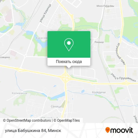 Карта улица Бабушкина 84