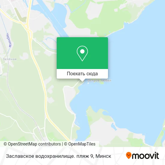 Карта Заславское водохранилище. пляж 9