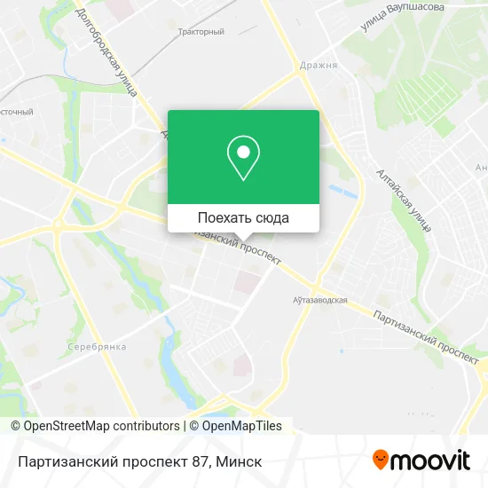 Карта Партизанский проспект 87