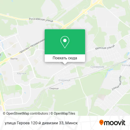 Карта улица Героев 120-й дивизии 33