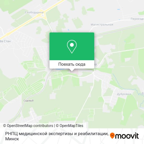 Карта РНПЦ медицинской экспертизы и реабилитации