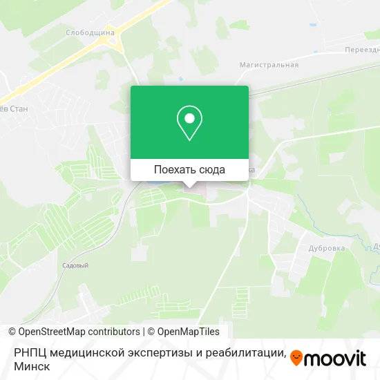 Карта РНПЦ медицинской экспертизы и реабилитации