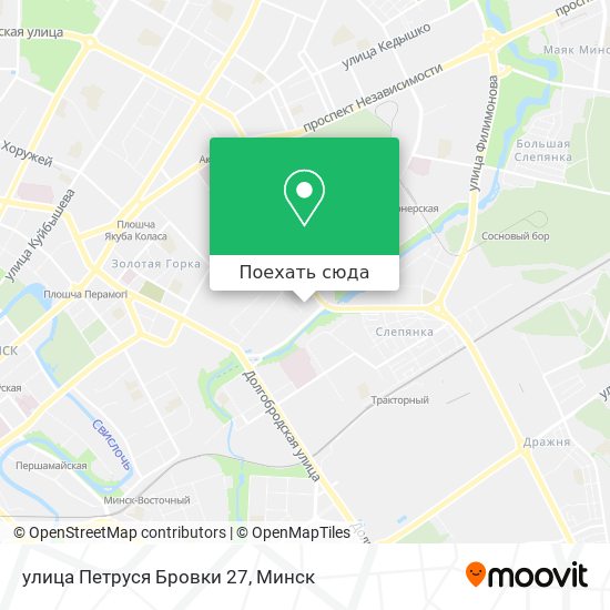 Карта улица Петруся Бровки 27