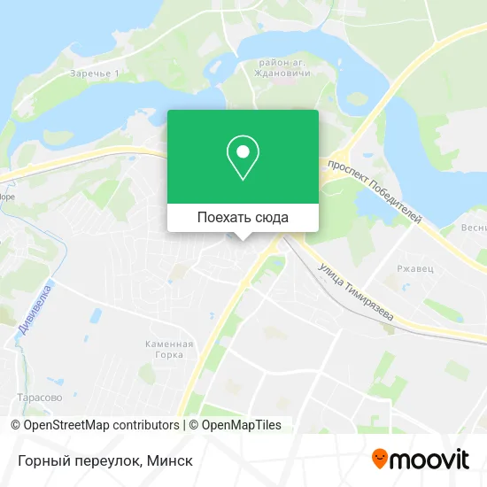 Карта Горный переулок