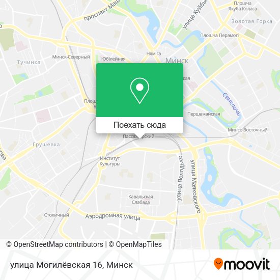 Карта улица Могилёвская 16