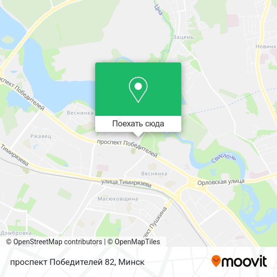 Карта проспект Победителей 82