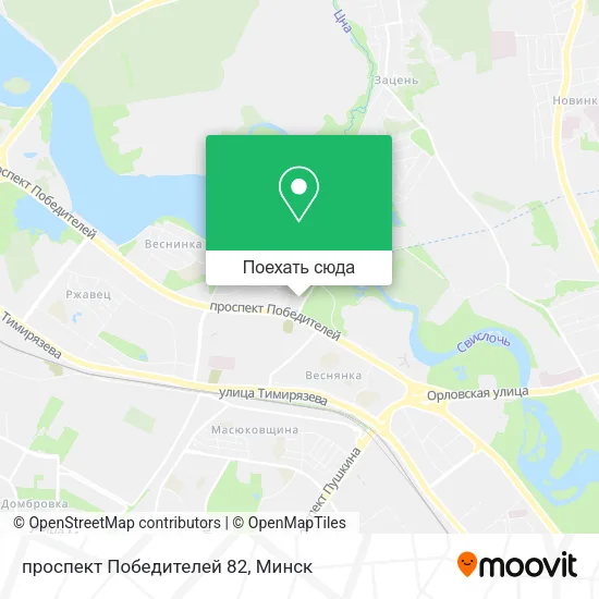 Карта проспект Победителей 82