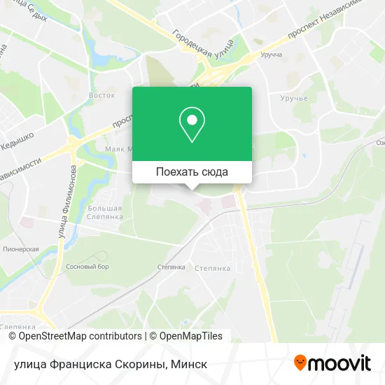 Карта улица Франциска Скорины