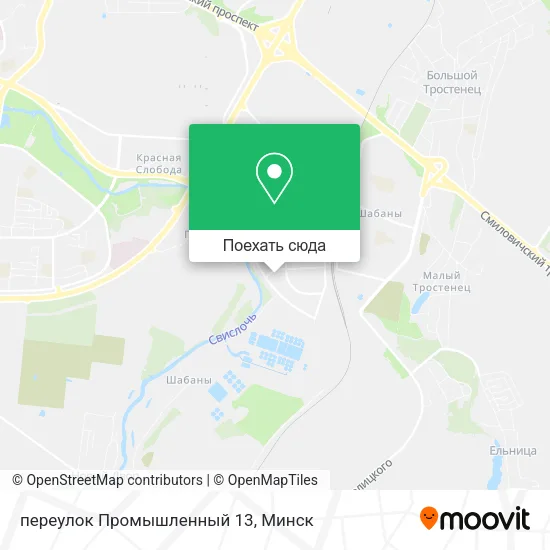 Карта переулок Промышленный 13