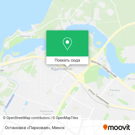 Карта Остановка «Парковая»