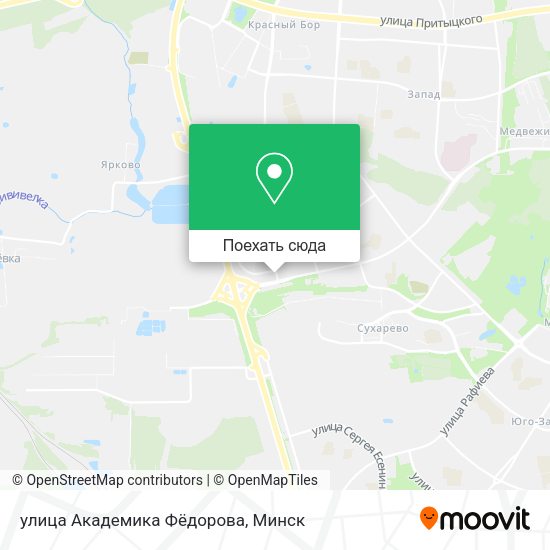 Карта улица Академика Фёдорова