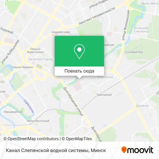 Карта Канал Слепянской водной системы
