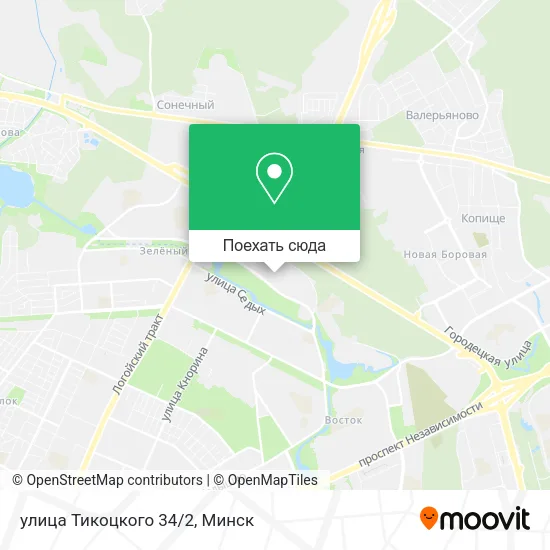 Карта улица Тикоцкого 34/2