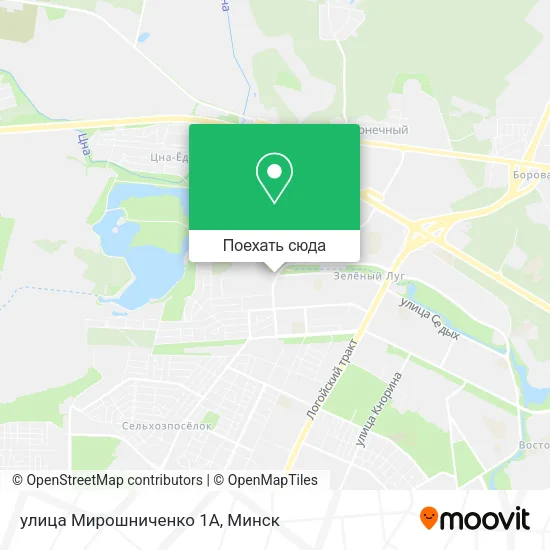 Карта улица Мирошниченко 1А