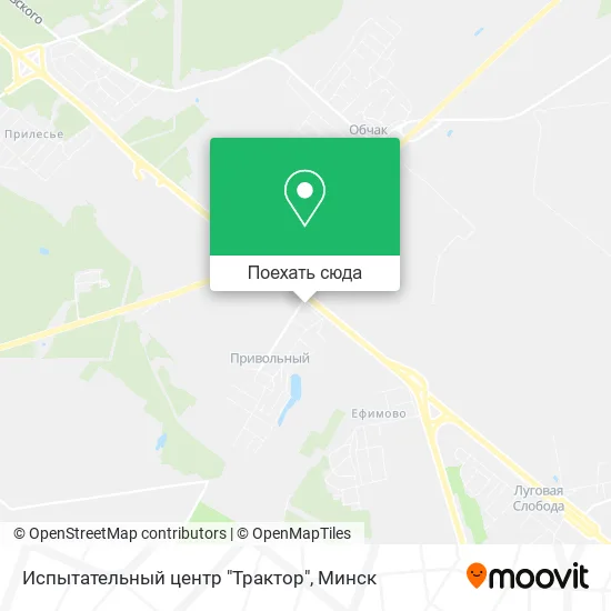 Карта Испытательный центр "Трактор"