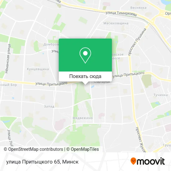 Карта улица Притыцкого 65