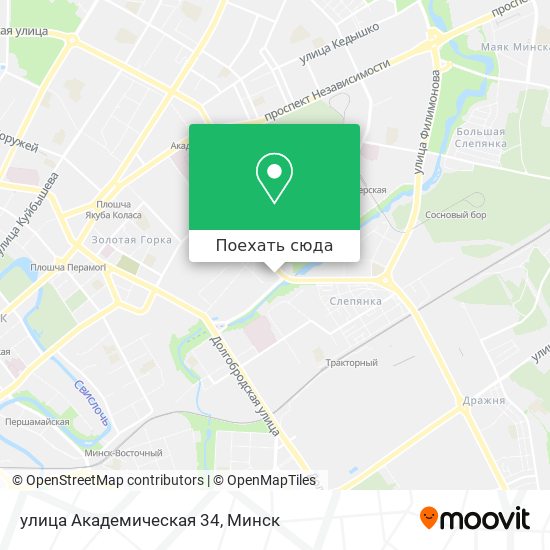 Карта улица Академическая 34
