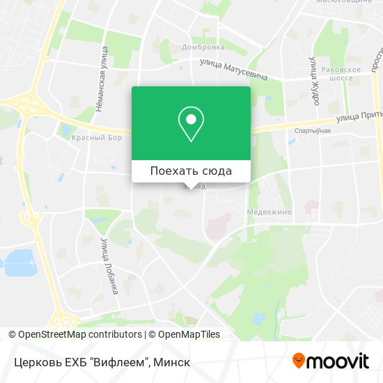 Карта Церковь ЕХБ "Вифлеем"