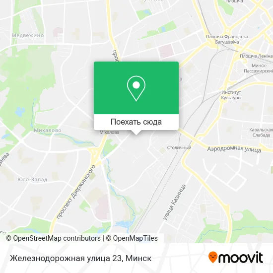 Карта Железнодорожная улица 23