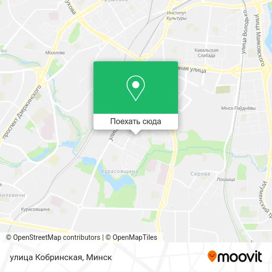 Карта улица Кобринская